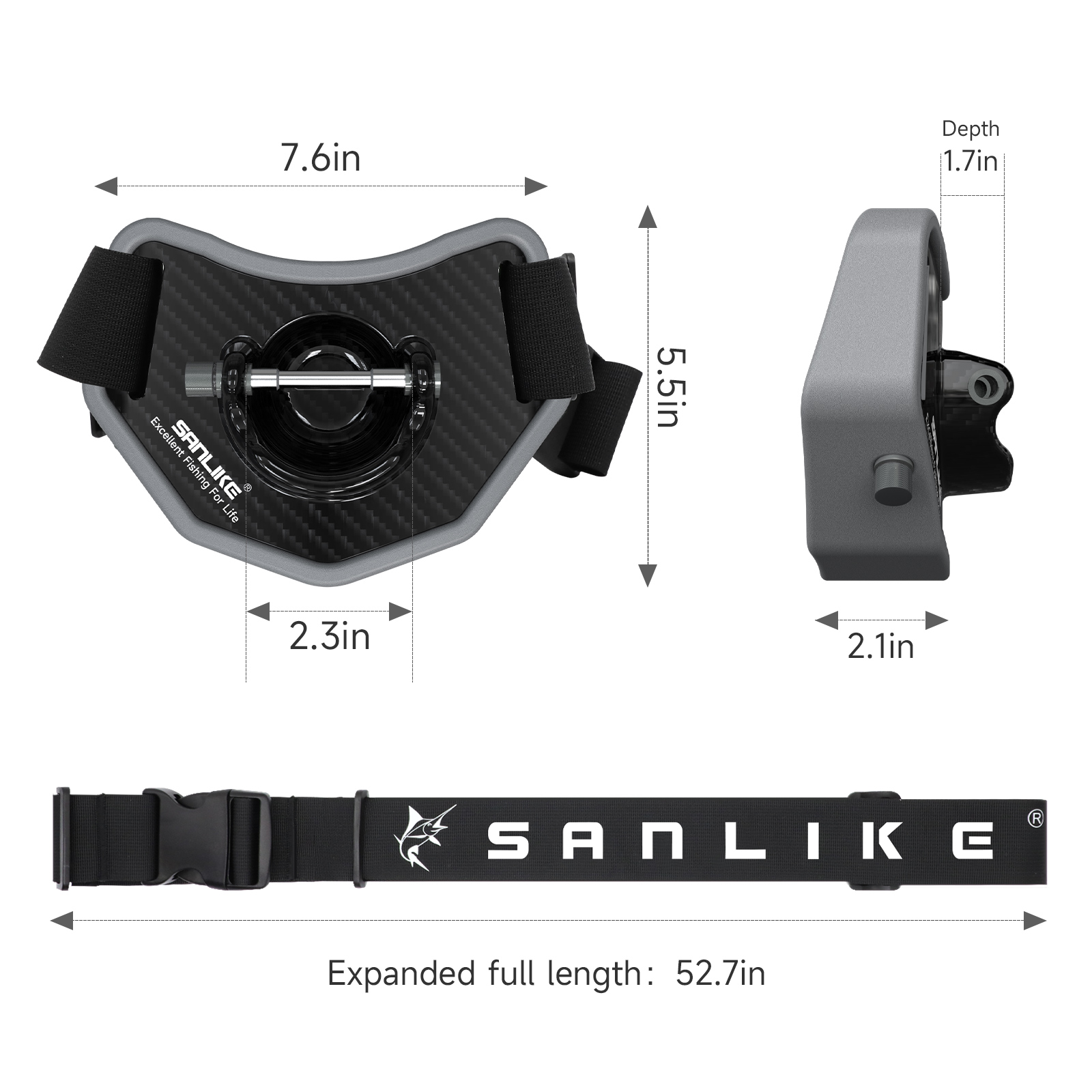 SANLIKE Fishing Fighting Belt  - Carbon Fishing Rod review and price