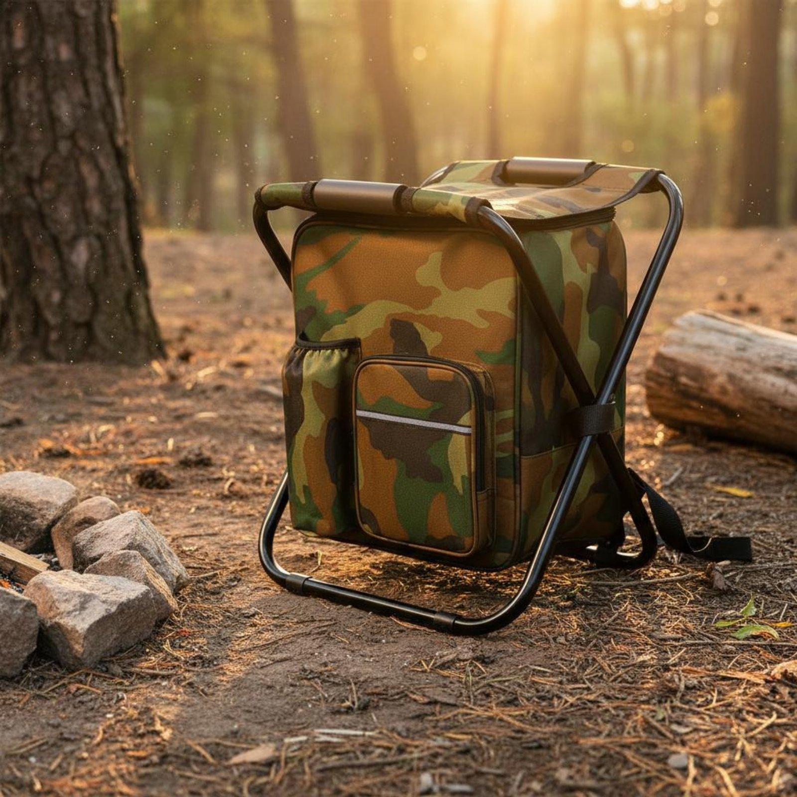 Backpack Chiller Stool Foldabl - Fishing Backpack review and price