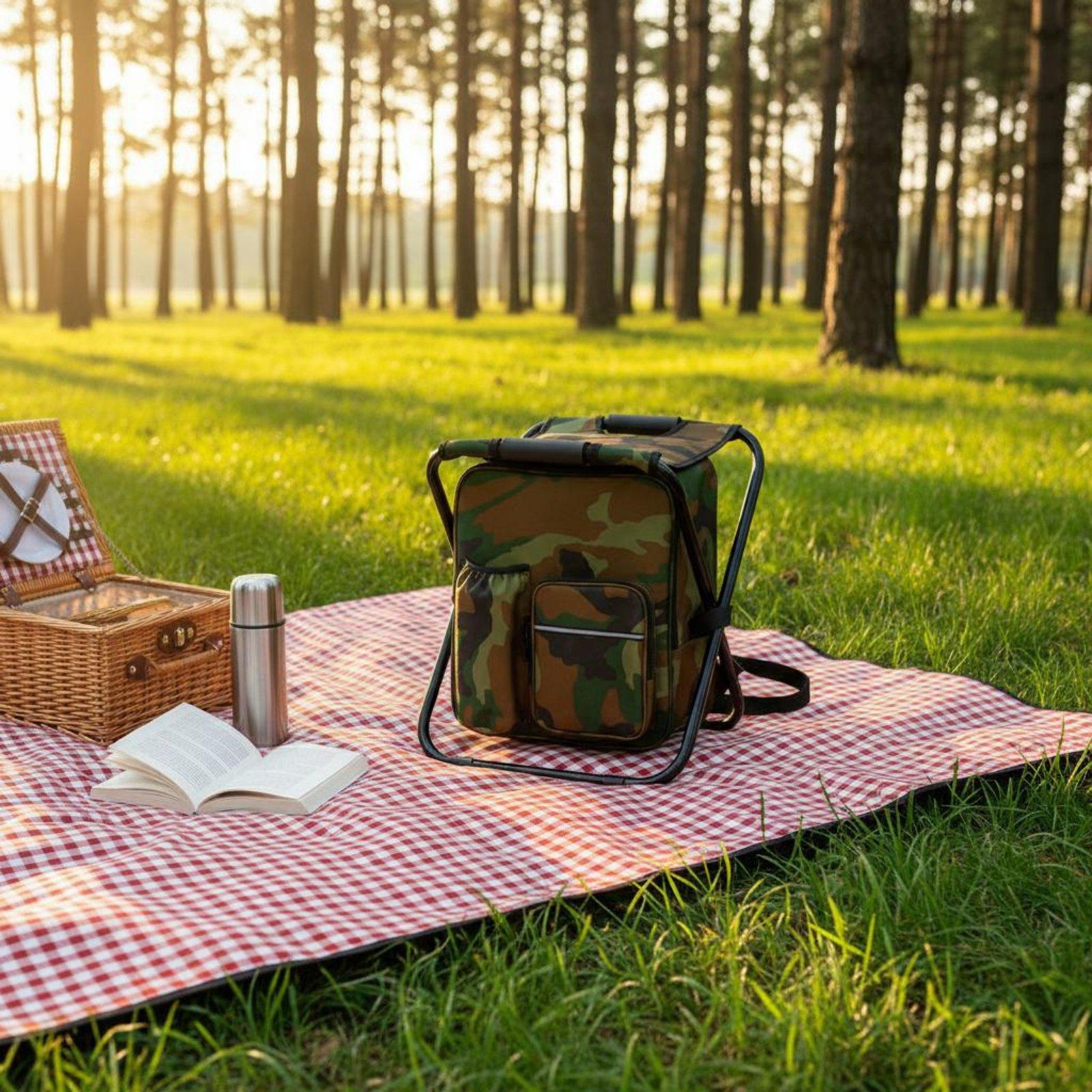 Backpack Chiller Stool Foldabl - Fishing Backpack review and price